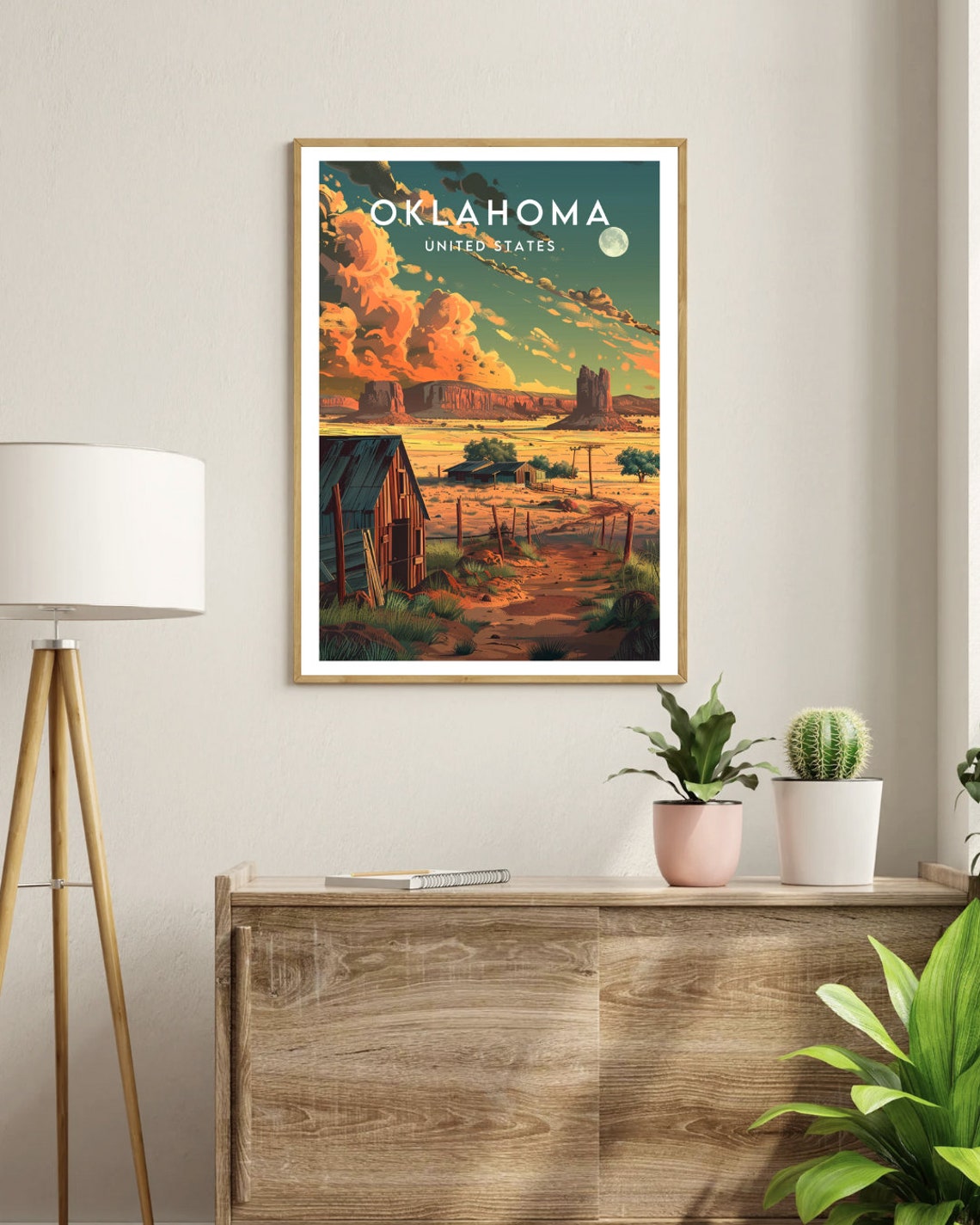 Oklahoma Travel Print United States Oklahoma Poster America Poster Travel Wall Art America Print Poster America Oklahoma Usa - Image 3