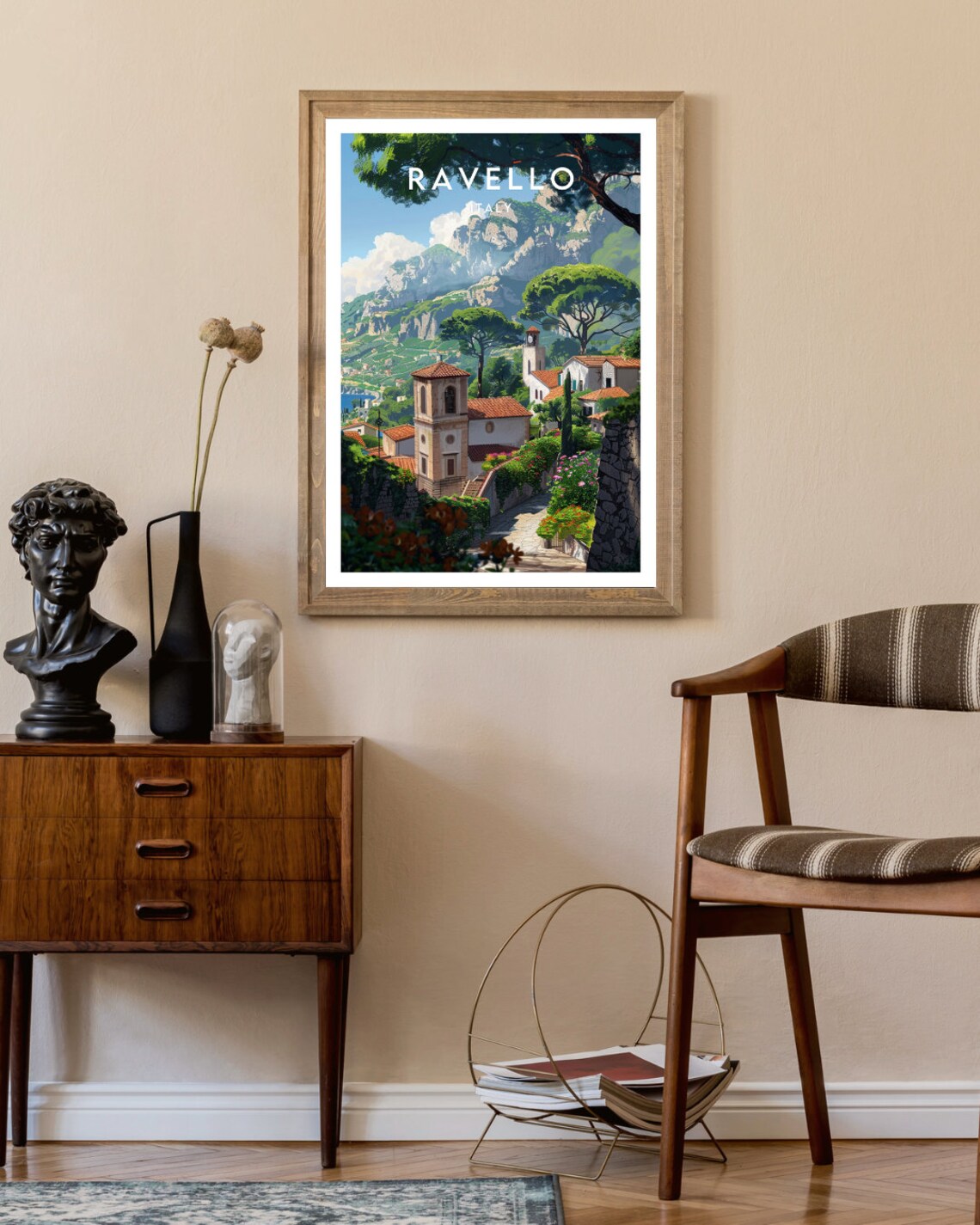 Ravello Italy Cliffside Village Amalfi Coast Vintage Travel Poster - Image 2