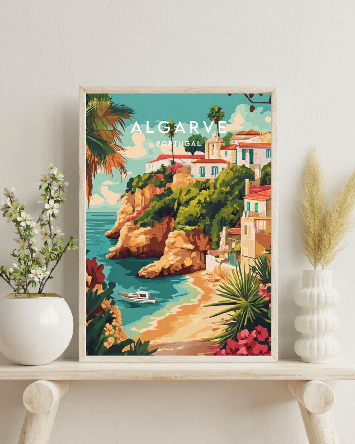 Algarve Cliff Beach Cove Turquoise Ocean Portugal Travel Poster - Image 4