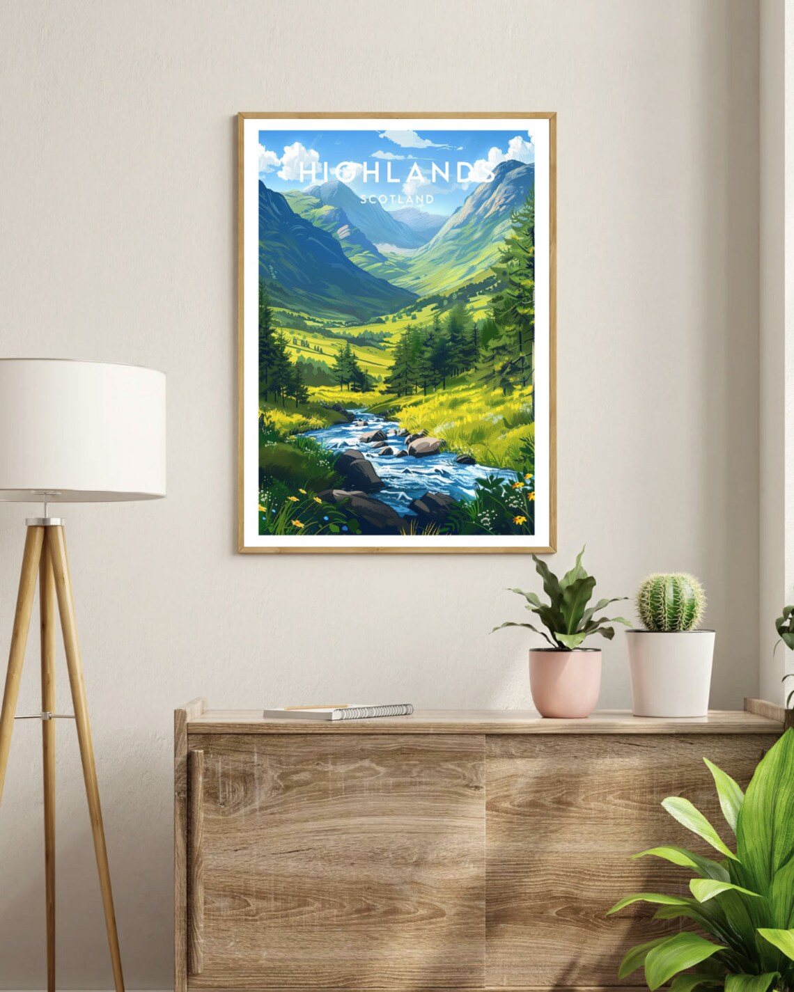 Scottish Highlands Travel Poster, Scotland Landscape - Image 3
