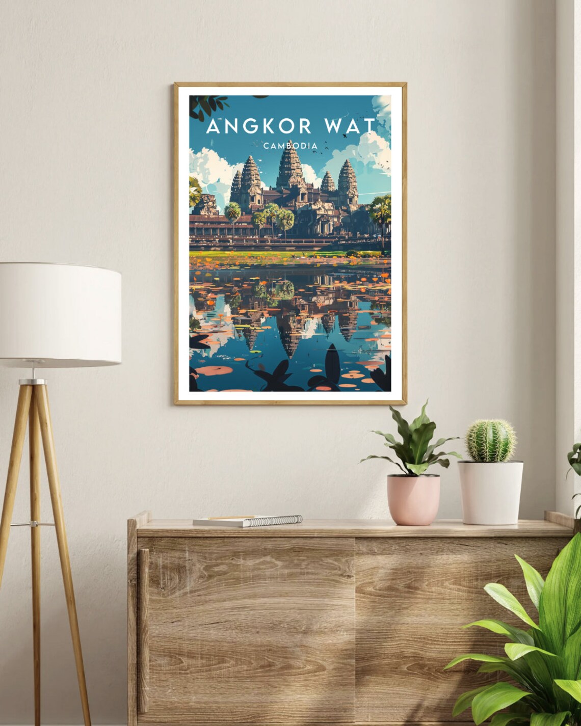 Angkor Wat Travel Poster, Cambodia, Se Asia - Image 3