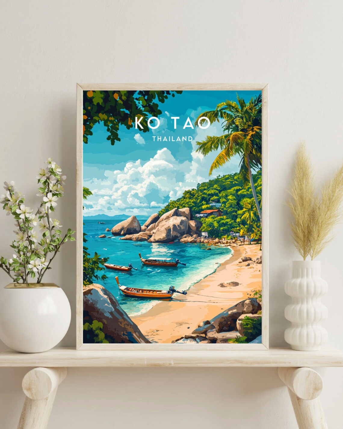 Ko Tao Travel Poster, Thailand Island Wall Art - Image 4