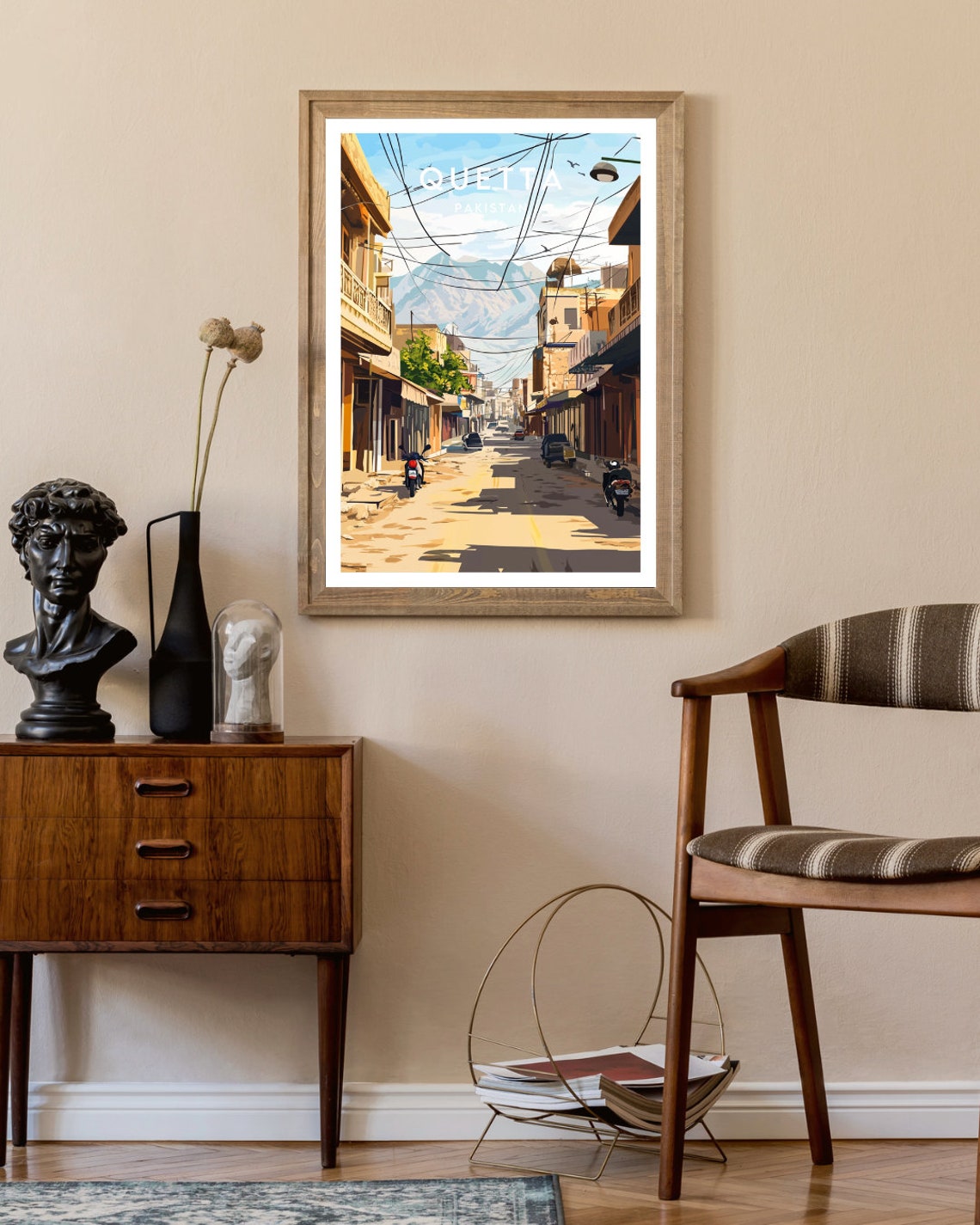 Quetta Travel Print Pakistan Quetta Poster Pakistan Poster Travel Wall Art Pakistan Print Quetta Travel Poster Pakistan Wall Art - Image 2