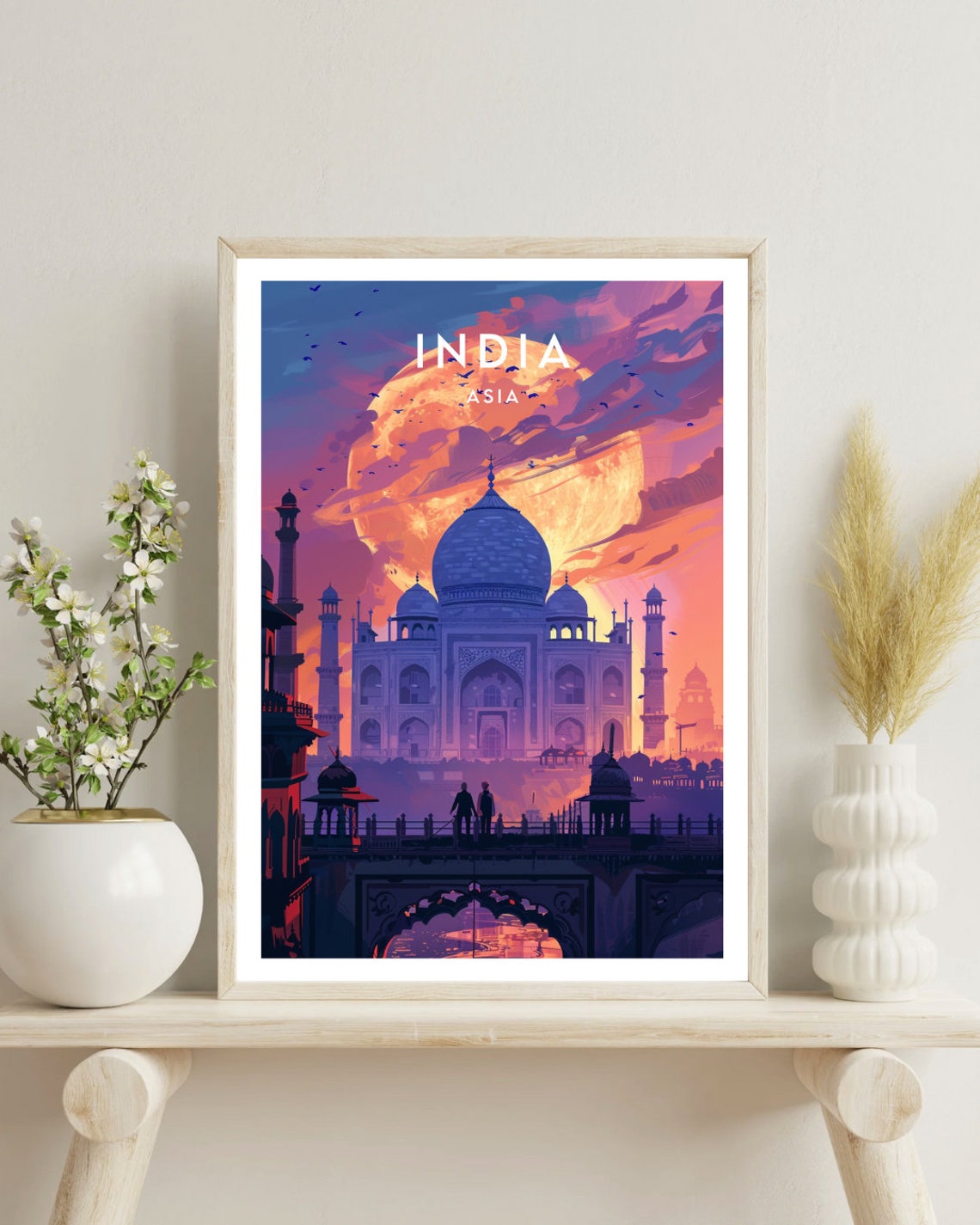 India Travel Print Asia Travel Poster India Poster Travel Wall Art India Print India Agra Agra Poster India Wall Art Taj Mahal - Image 4