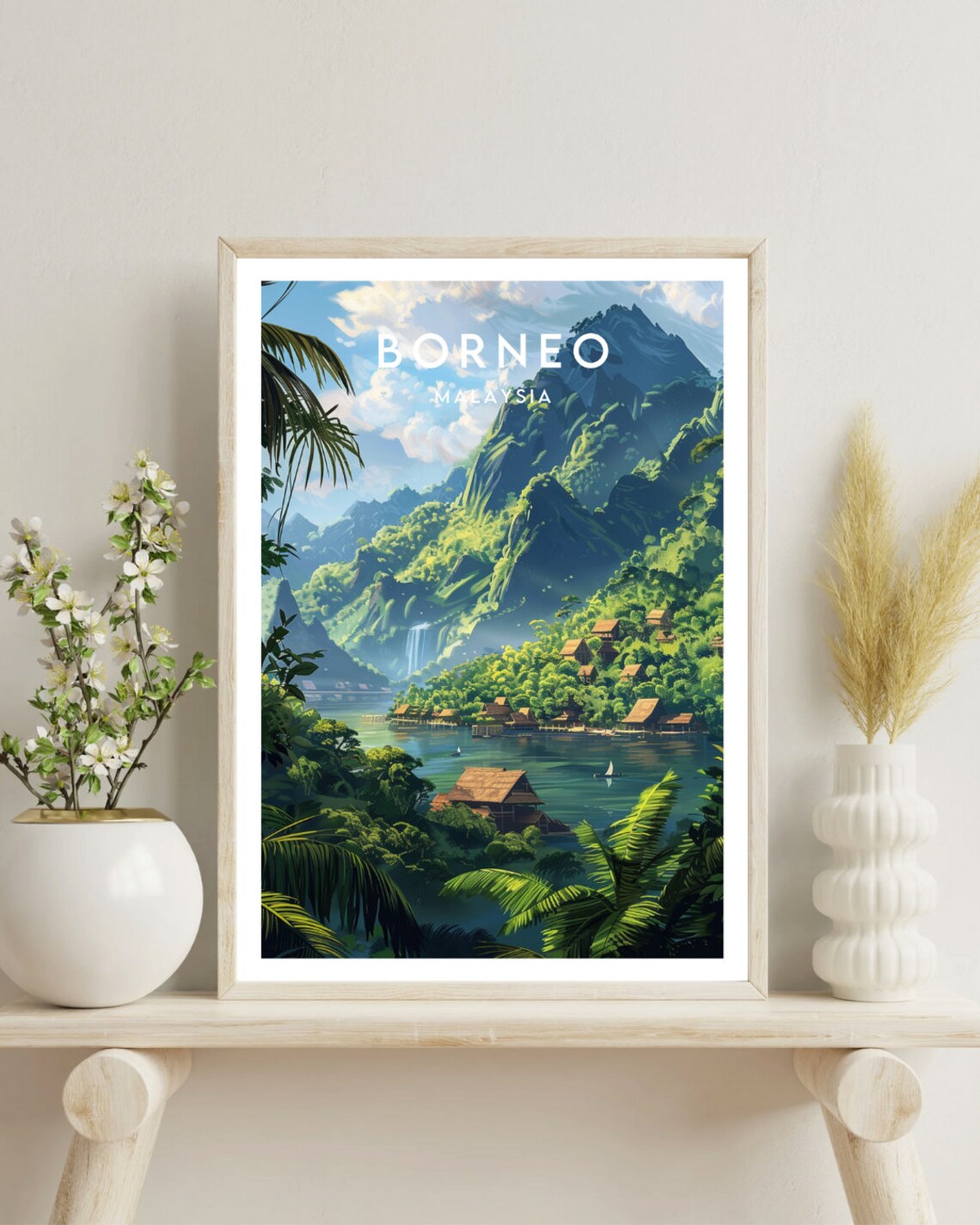 Borneo Travel Poster, Malaysia Travel Wall Art - Image 4