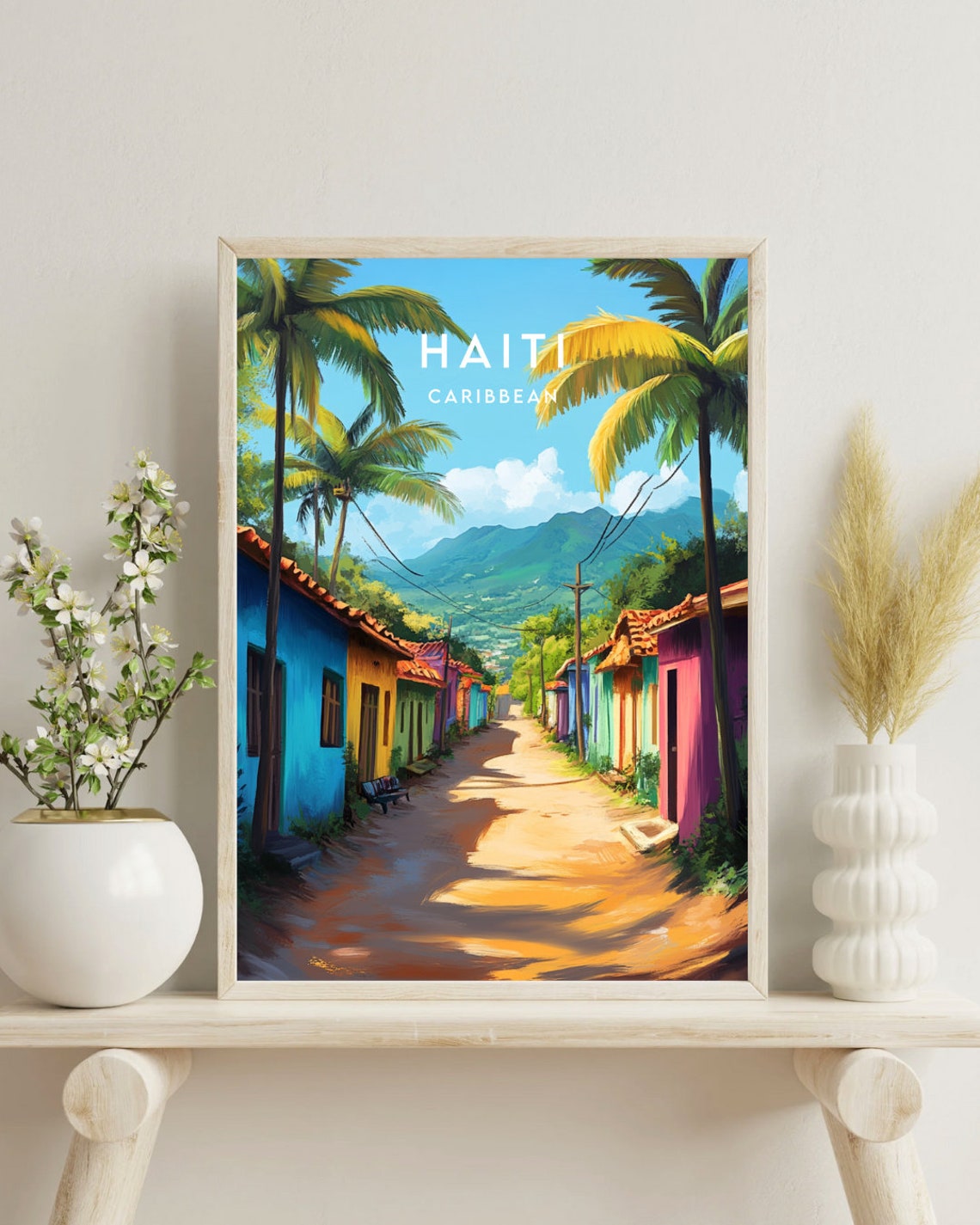 Haiti Travel Print Caribbean Haiti Poster Caribbean Poster Travel Wall Art Haiti Print Haiti Wall Art Caribbean Travel Poster - Image 4
