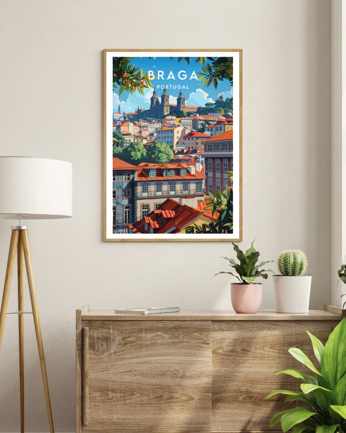 Braga Portugal Travel Poster, Europe Wall Art - Image 3