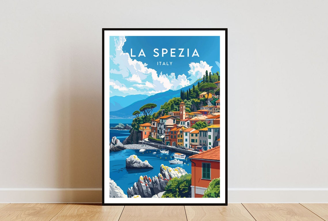 La Spezia Travel Print Italy La Spezia Poster Italy Poster Travel Wall Art Italy Print Poster Italy Europe La Spezia Italian