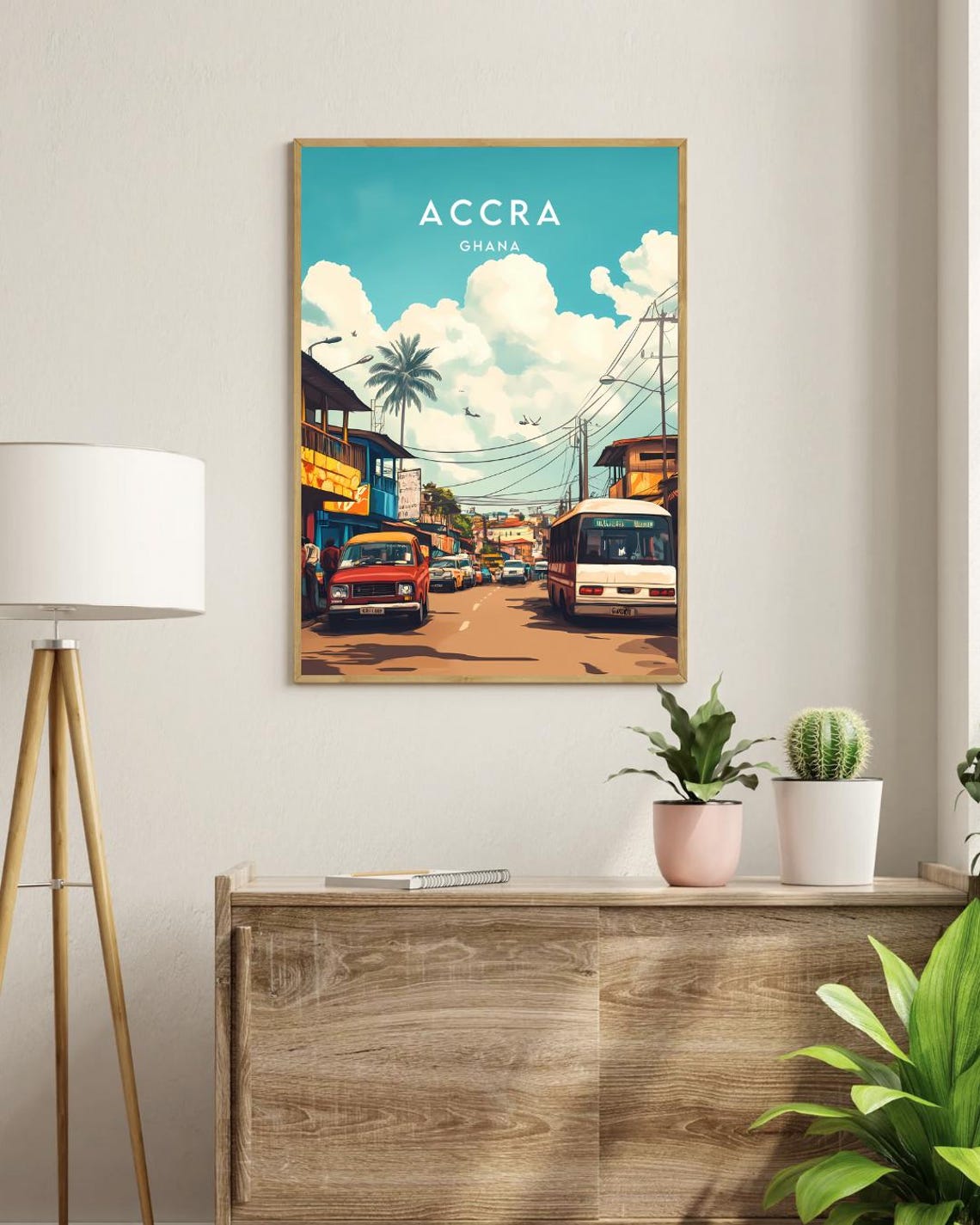 Accra Travel Print Ghana Accra Poster Ghana Poster Travel Wall Art Ghana Print Accra Wall Art Ghana Africa Accra Print Ghanaian - Image 3