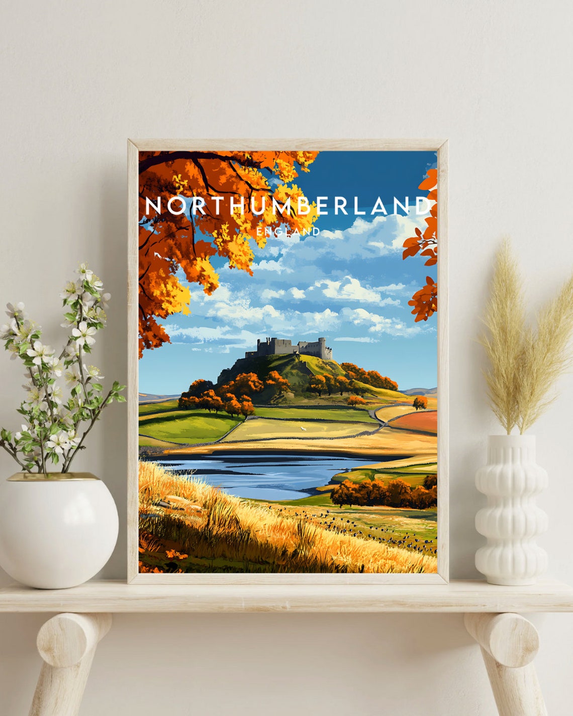 Northumberland Travel Print England Northumberland Poster England Poster Travel Wall Art England Print England Northumberland Uk - Image 4