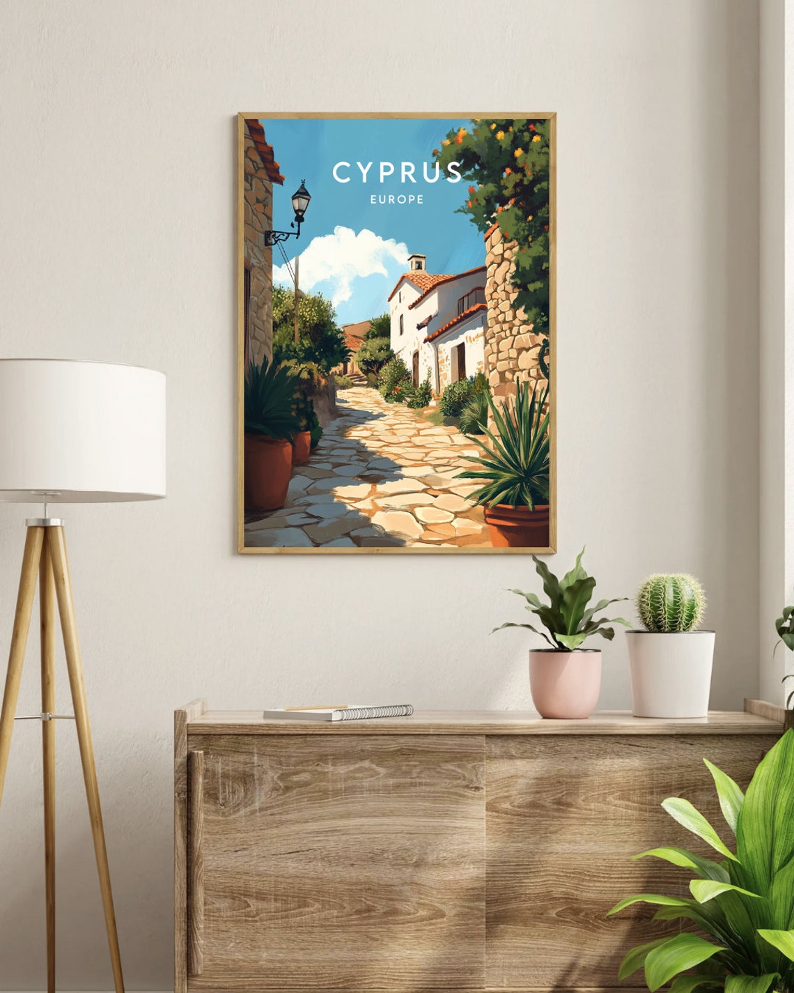 Cyprus Travel Print Europe Europe Poster Cyprus Poster Travel Wall Art Cyprus Print Cyprus Europe Paphos Cypriot Travel Poster - Image 3