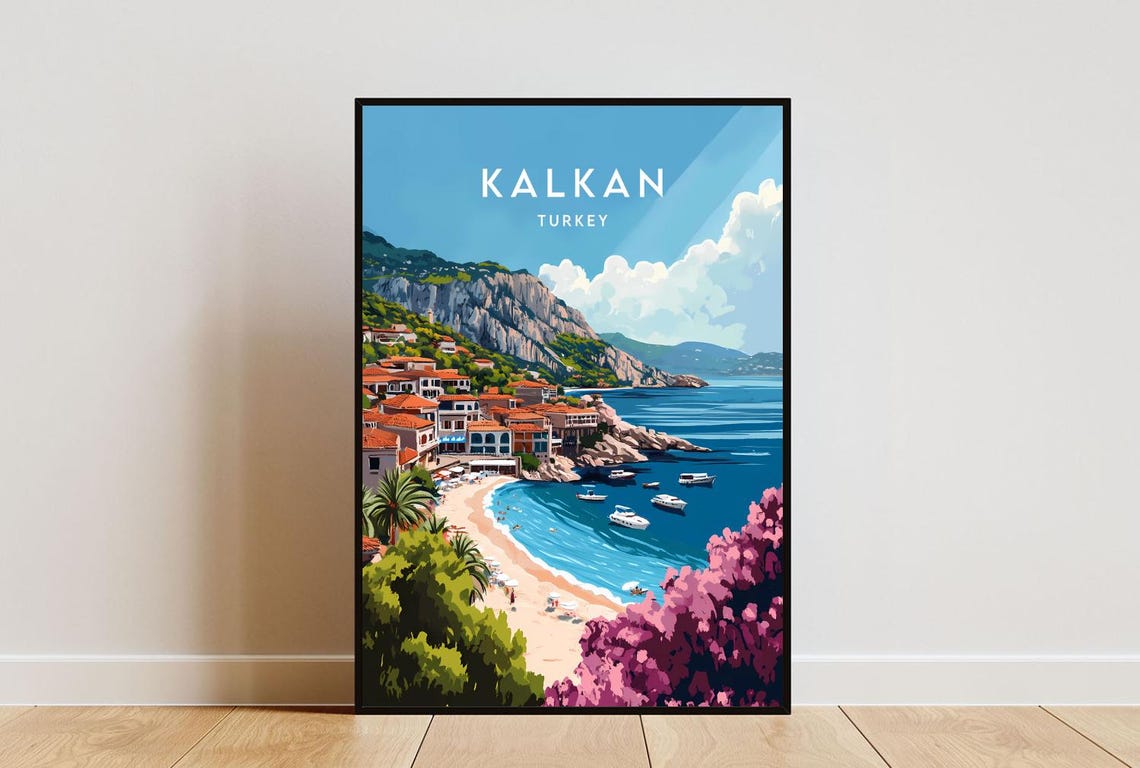 Kalkan Travel Print Turkey Kalkan Poster Turkey Poster Travel Wall Art Turkey Print Turkey Kalkan Print Europe Kalkan Wall Art