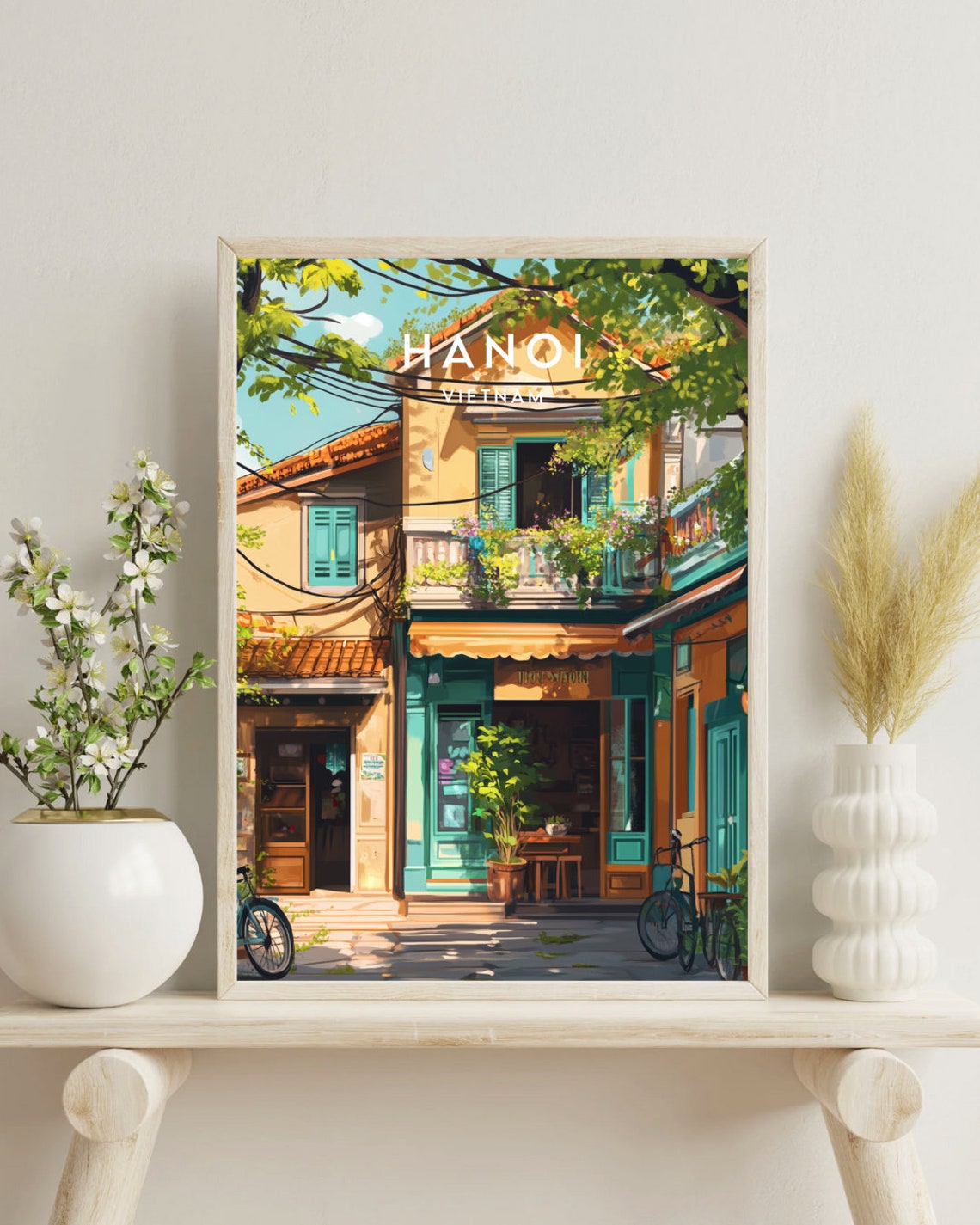 Hanoi Travel Print Vietnam Hanoi Poster Vietnam Poster Travel Wall Art Vietnam Print Hanoi Wall Art Wall Decor Asia Travel Print - Image 4