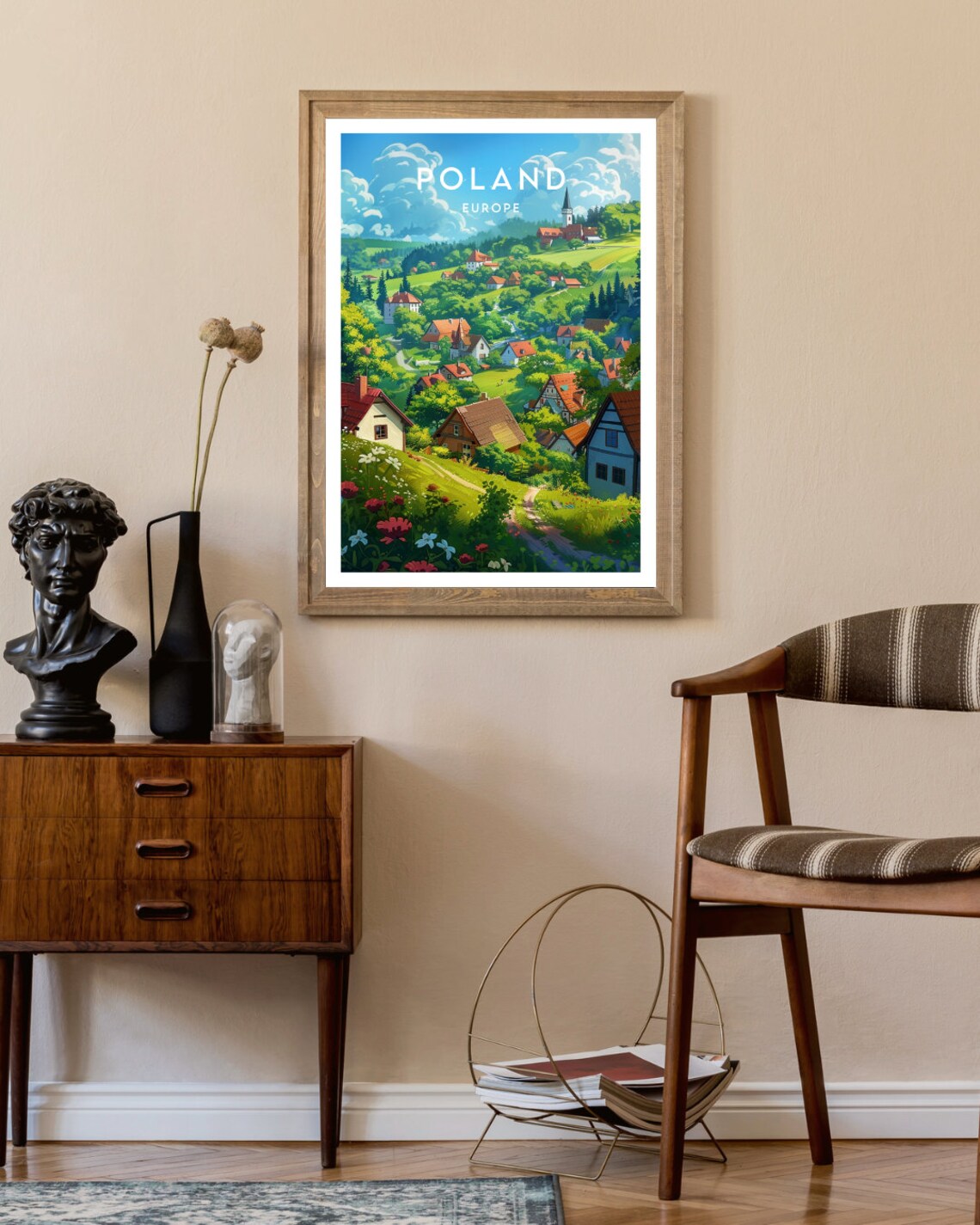 Poland Travel Poster, Warsaw and Krakow - Image 2