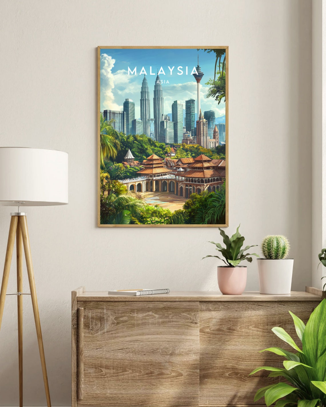 Malaysia Travel Print Asia Travel Poster Malaysia Poster Travel Wall Art Malaysia Print Malaysia Kuala Lumpur Malaysia Wall Art - Image 3