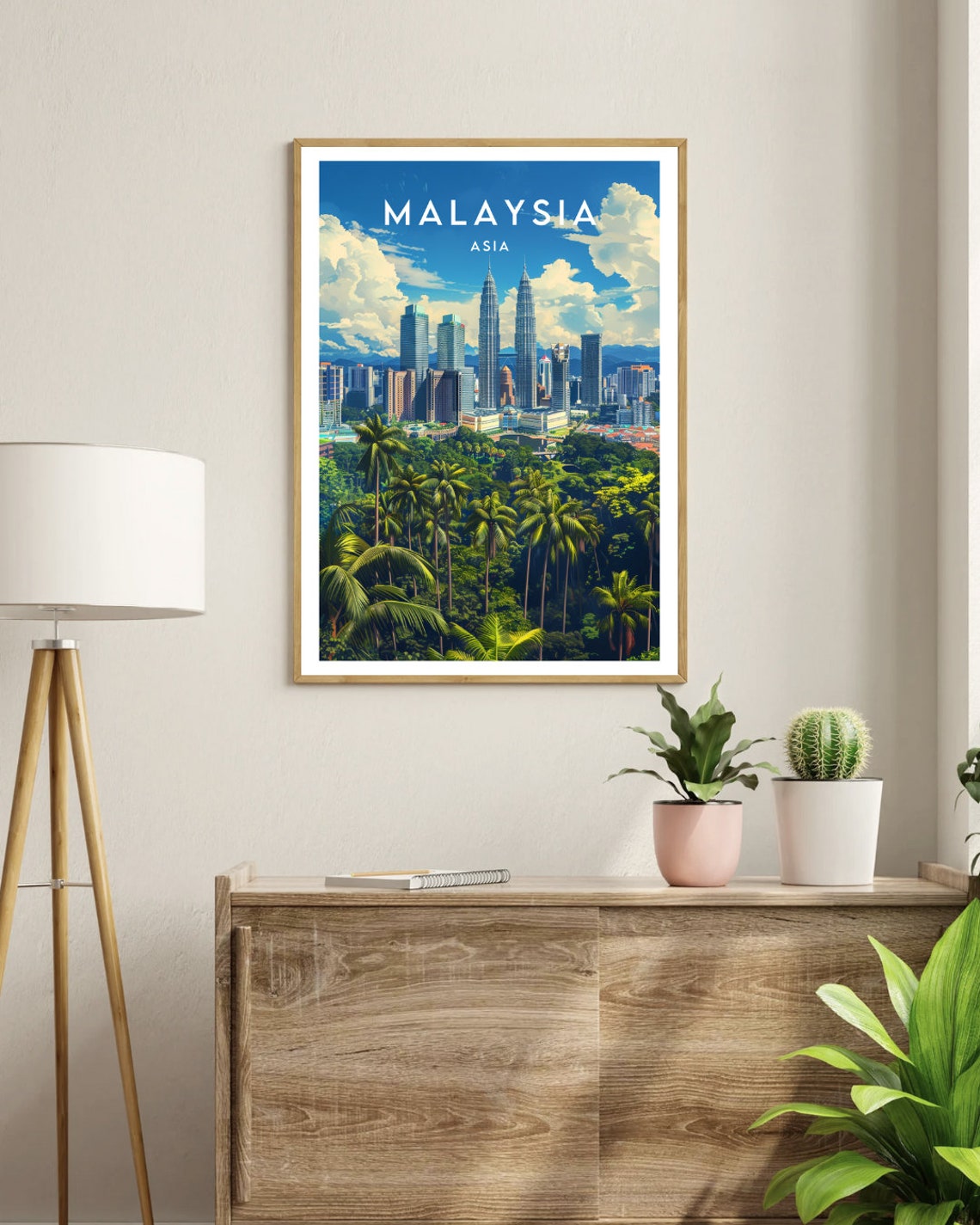 Malaysia Travel Print Asia Travel Poster Malaysia Poster Travel Wall Art Malaysia Print Malaysia Kuala Lumpur Malaysia Wall Art - Image 3