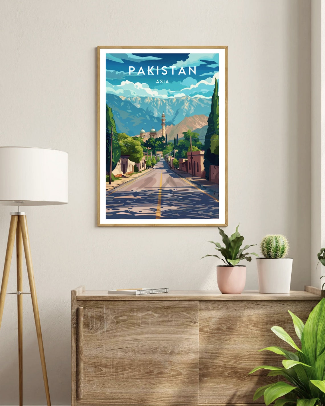 Pakistan Travel Print Pakistan Poster Travel Wall Art Pakistan Print Travel Poster Backpacking Poster Wall Decor Pakistan Wall Art - Image 3