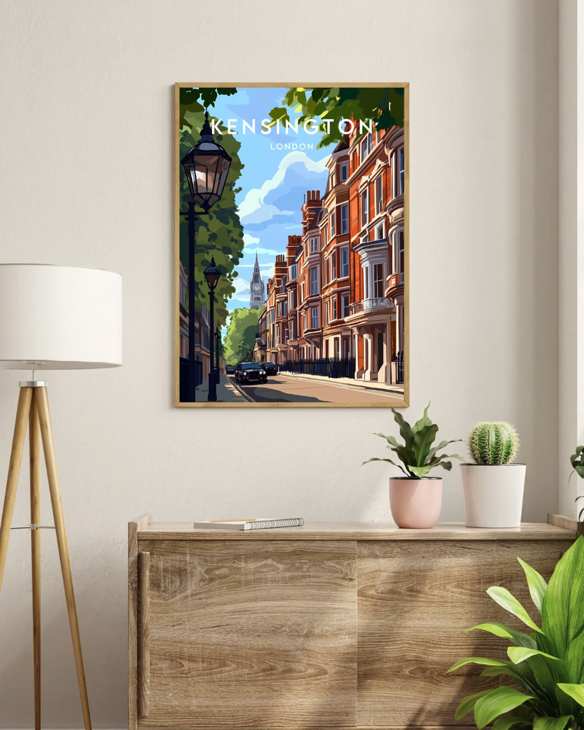 Kensington Travel Print London Kensington Poster London Poster Travel Wall Art London Print England Europe London Kensington Print - Image 3