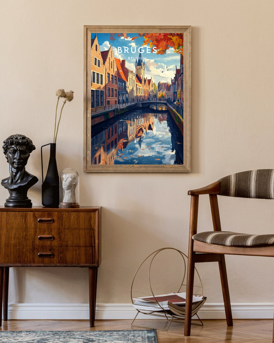Bruges Travel Print Belgium Bruges Poster Belgium Poster Travel Wall Art Belgium Print Poster Belgium Europe Bruges Print Belgian - Image 2