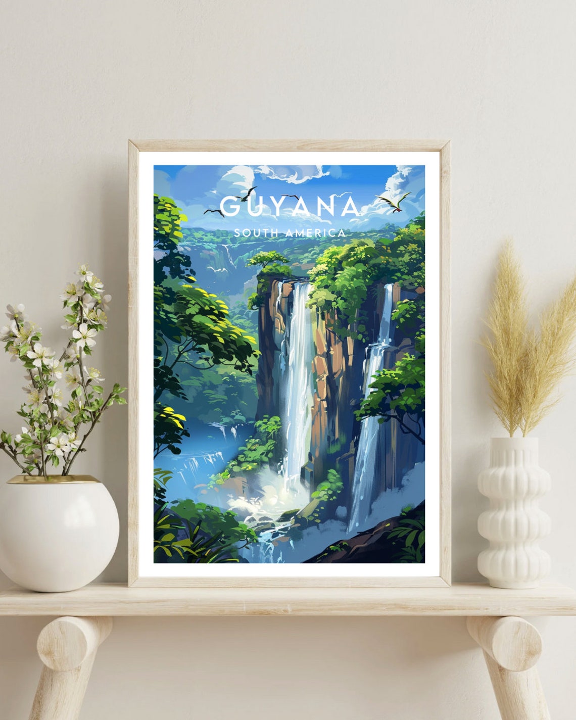Guyana Travel Print South America Guyana Poster South America Poster Travel Wall Art Guyana Print Guyana South America Travel - Image 4