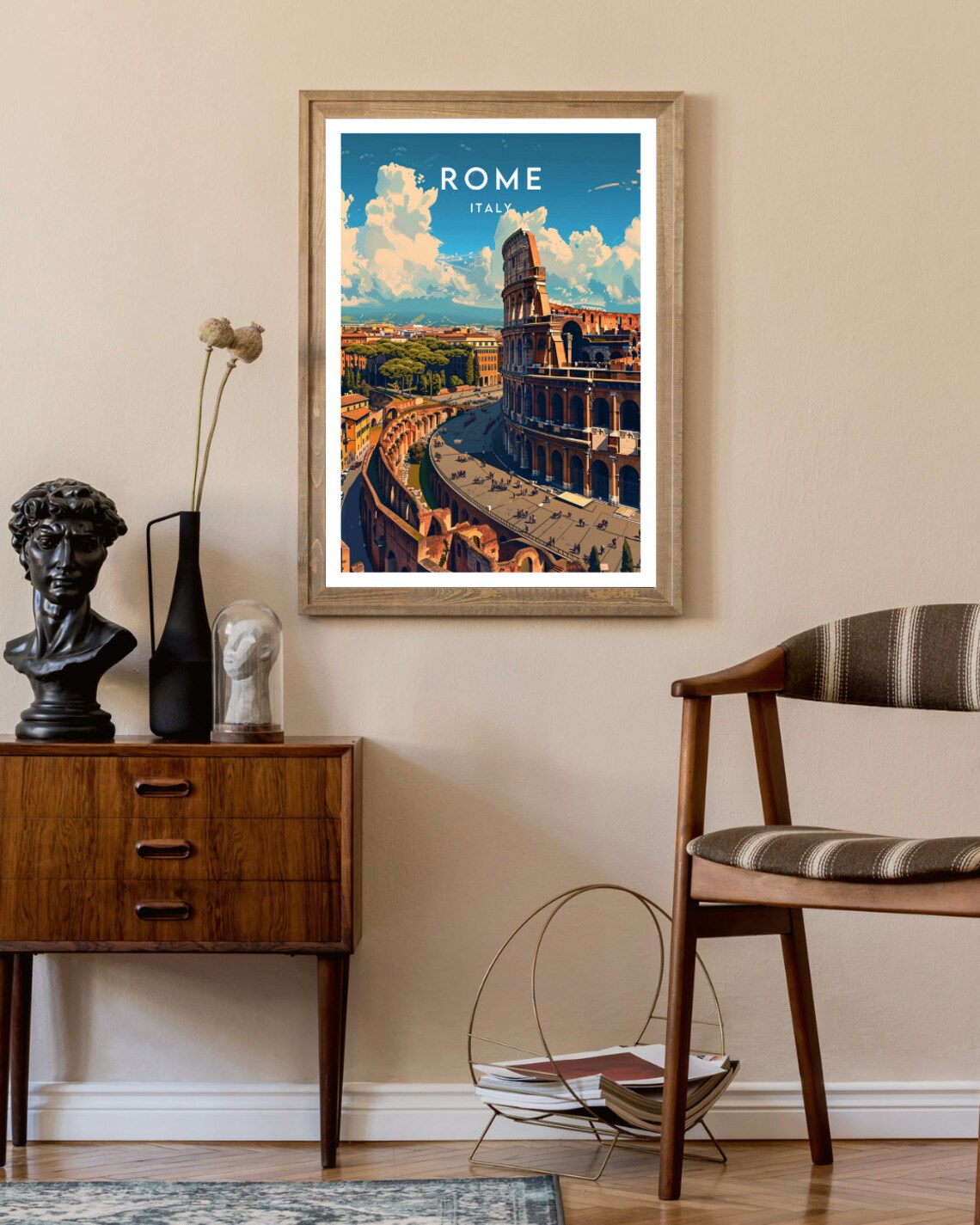 Rome Travel Poster, Italy Travel Wall Art - Image 2
