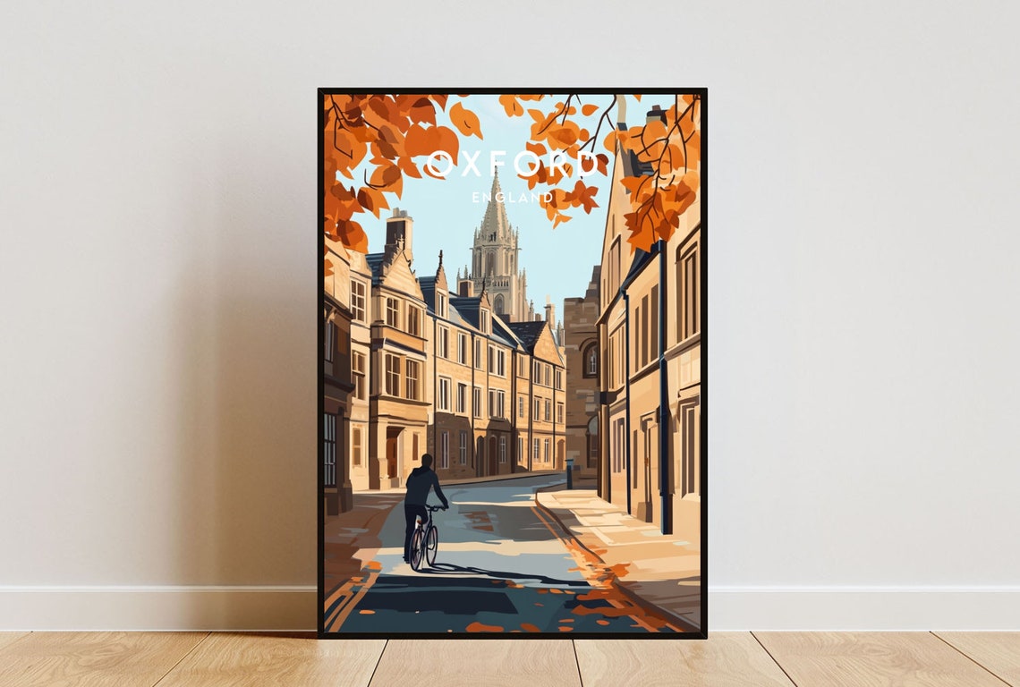 Oxford Travel Print England Oxford Poster England Poster Travel Wall Art England Print England Europe Oxford Wall Art English