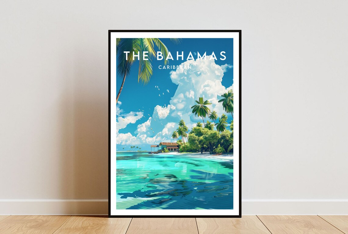 The Bahamas Caribbean Travel Poster, World Art