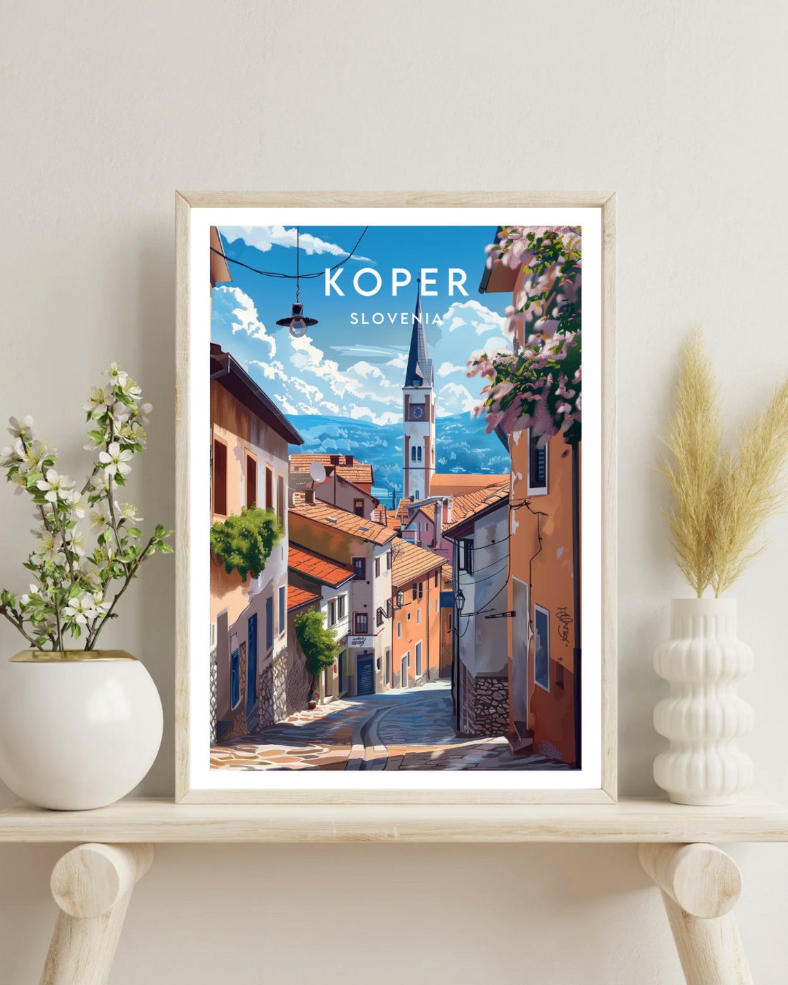 Koper Travel Print Slovenia Koper Poster Slovenia Poster Travel Wall Art Slovenia Print Poster Slovenia Europe Koper Print - Image 4