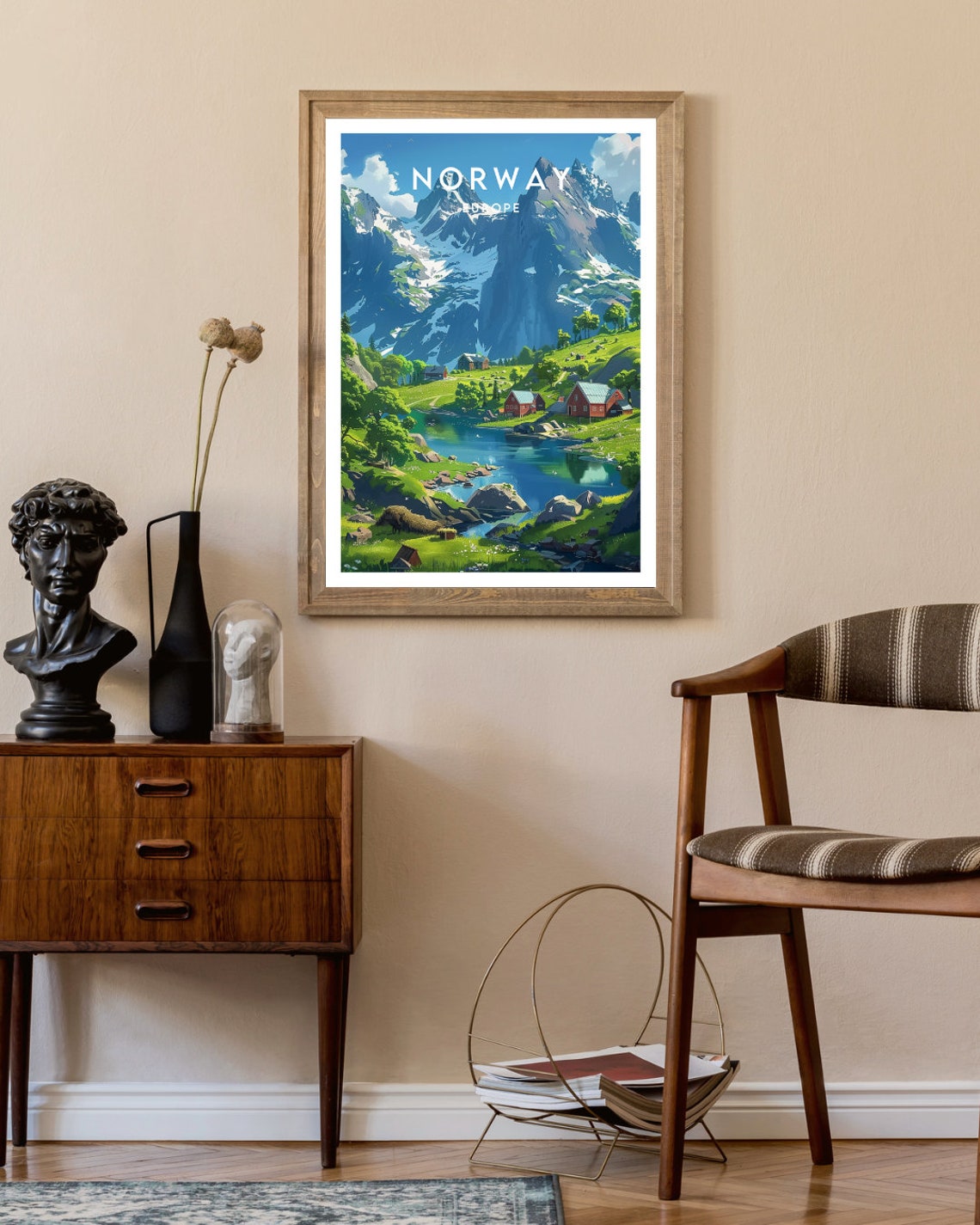 Norway Travel Print Europe Europe Poster Norway Poster Travel Wall Art Norway Print Poster Norway Europe Oslo Scandinavia Fjords - Image 2