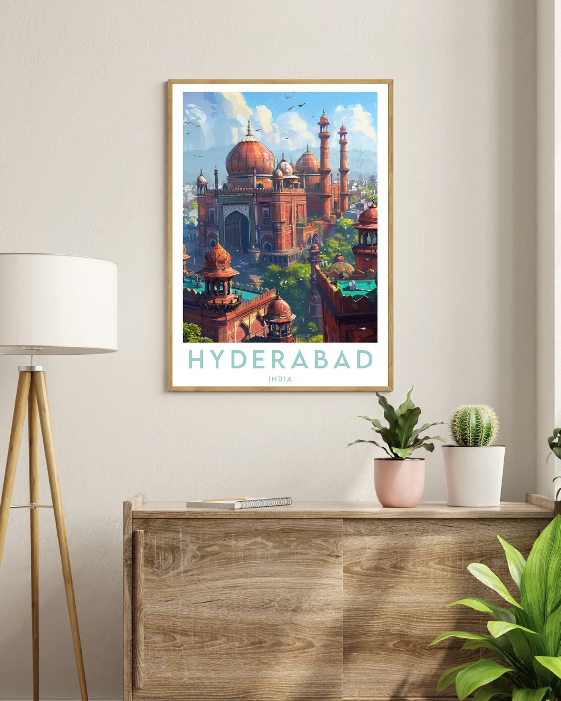 Hyderabad Travel Print India Hyderabad Poster India Poster Travel Wall Art India Print Telangana Poster India Asia Telangana - Image 3