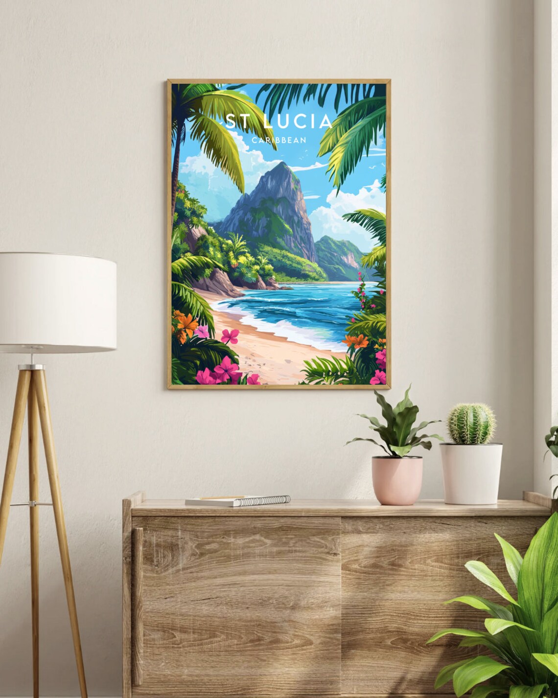 St Lucia Travel Poster, Caribbean Wall Art Print - Image 3