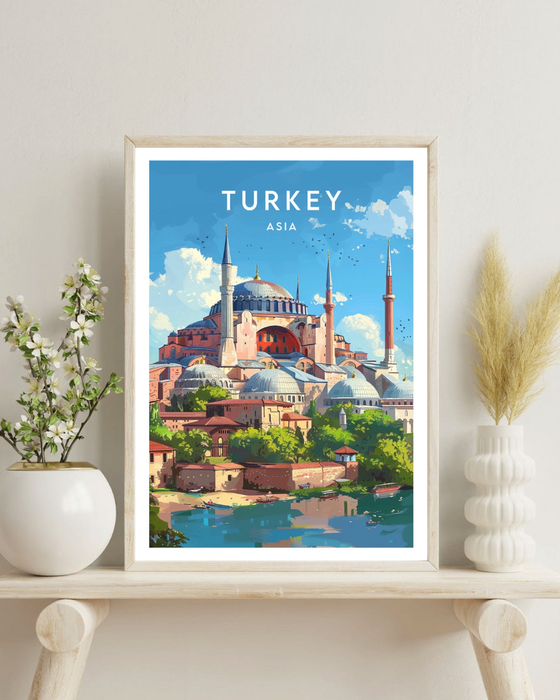 Turkey Travel Print Asia Travel Poster Turkey Poster Travel Wall Art Turkey Print Turkey Istanbul Istanbul Poster Turkey Wall Art - Image 4