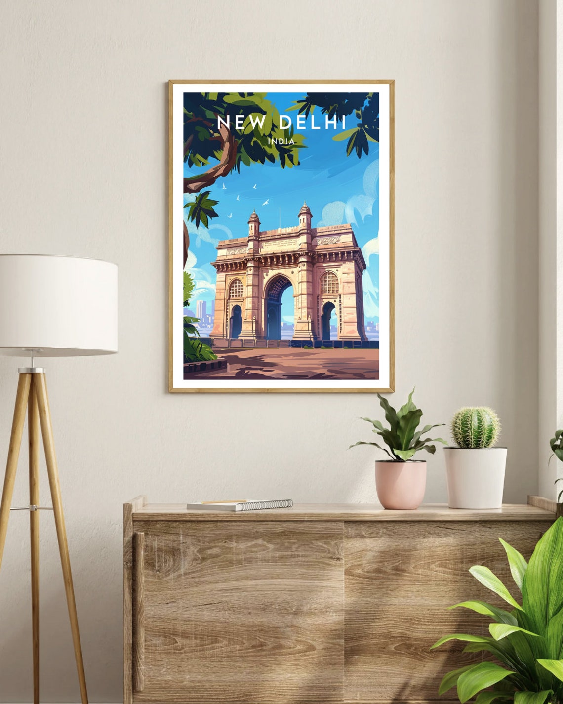New Delhi Travel Print India New Delhi Poster India Poster Travel Wall Art India Print Delhi Delhi Poster India Gate Poster India - Image 3