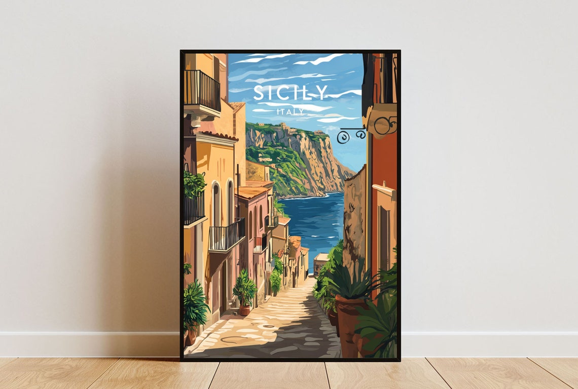 Sicily Travel Print Italy Sicily Poster Italy Poster Travel Wall Art Italy Print Poster Italy Europe Sicily Italy Wall Art