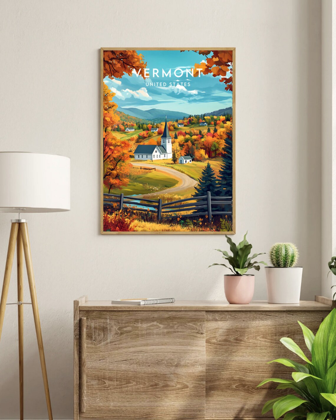 Vermont Travel Poster, United States Travel Poster - Image 3
