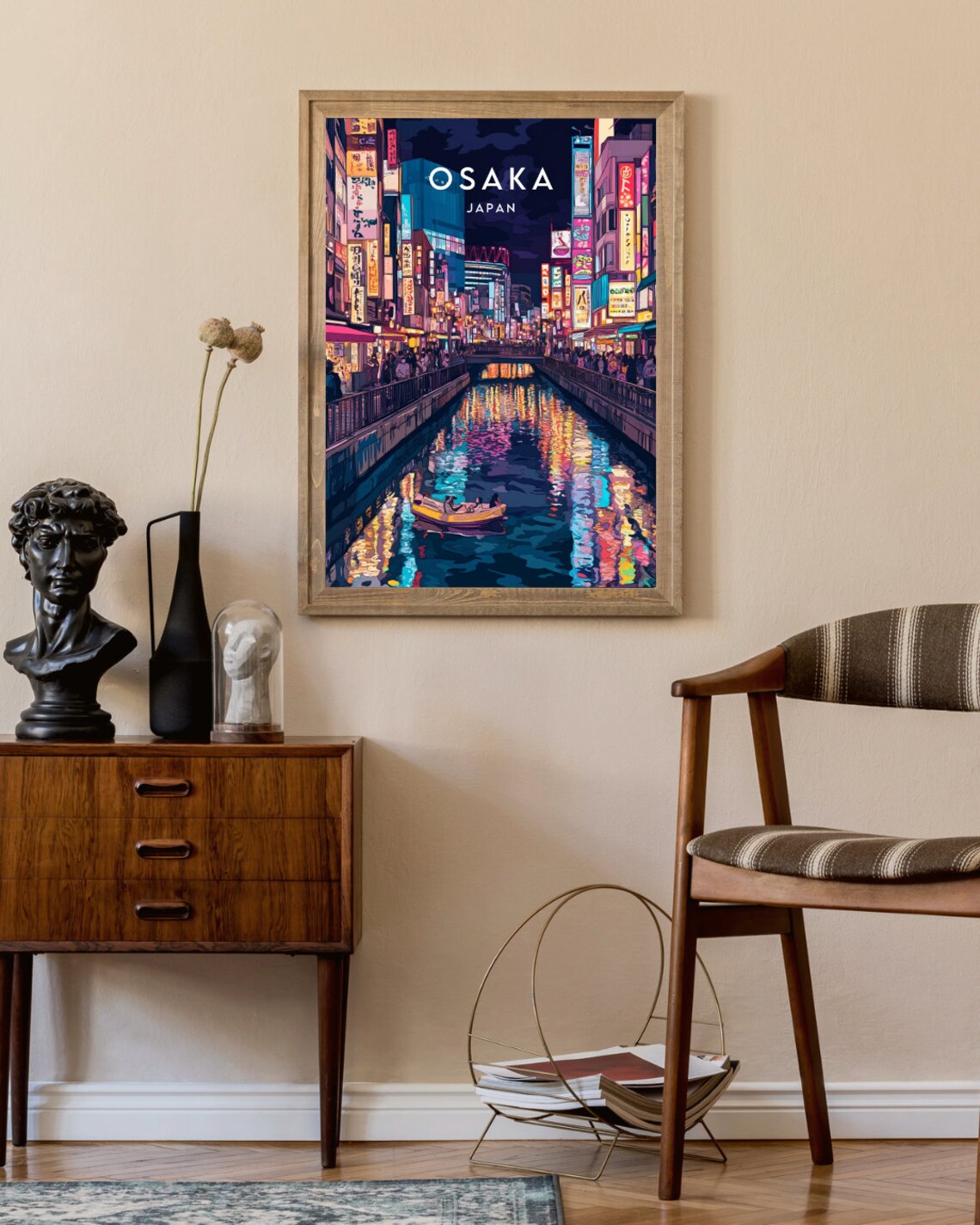 Osaka Travel Print, Japan City Wall Art - Image 2