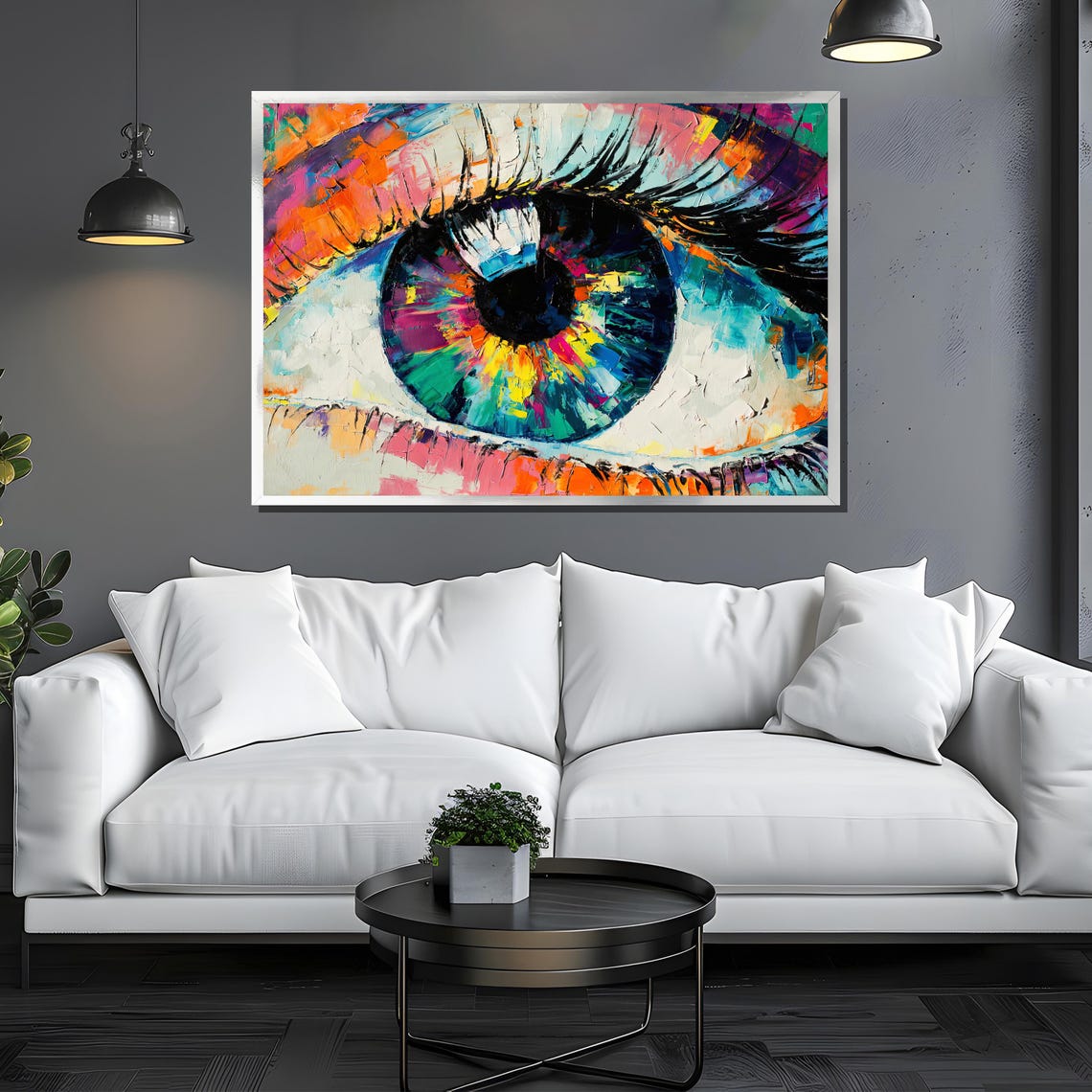 Vivid Abstract Eye Painting Bold And Colorful Visual Art For Creative Home Dcor And Unique Gift Ideas - Image 3