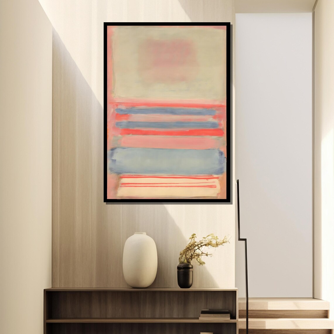 Rothko-Inspired Soft Hues Abstract Art Print, Minimalist - Image 4