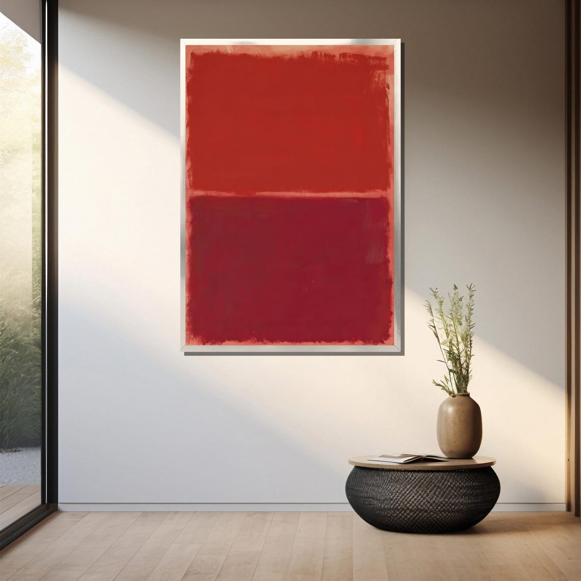 Mark Rothkos Fiery Red Composition Intense And Passionate Abstract Expressionist Painting Bold Art For Unique Gift Ideas - Image 3