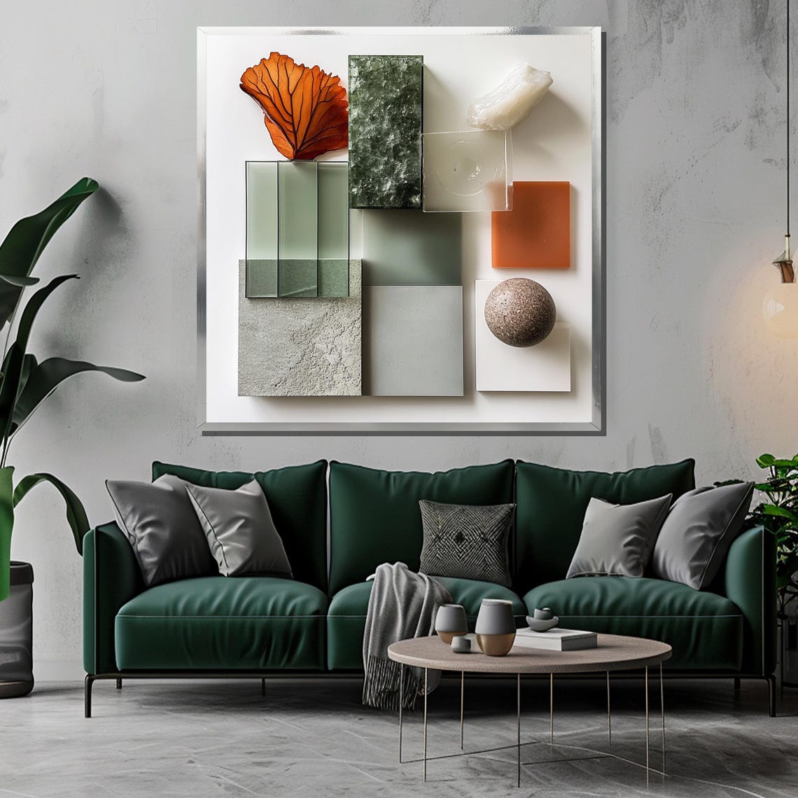 Minimalist Nature Wall Art Soft Green And Earthy Tones Modern Abstract Composition Elegant Neutral Gift For Designers - Image 3