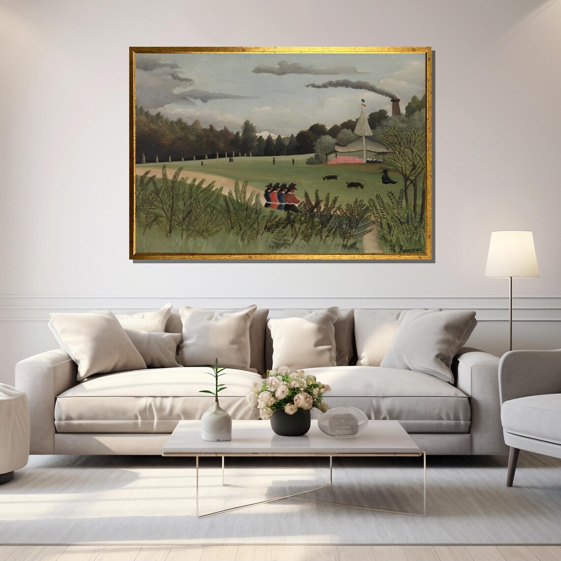 Henri Rousseau Four Young Girls Pastoral Landscape Repro Poster - Image 5