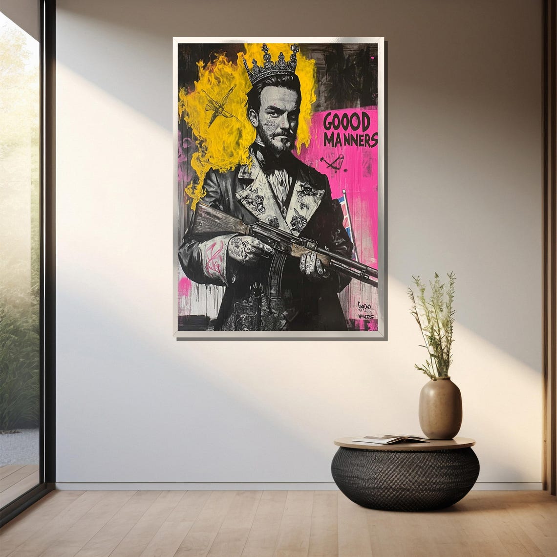 Graffiti King Painting Urban Pop Art Street Art Wall Decor Modern Royalty Artwork Bold Contemporary Gift - Image 3