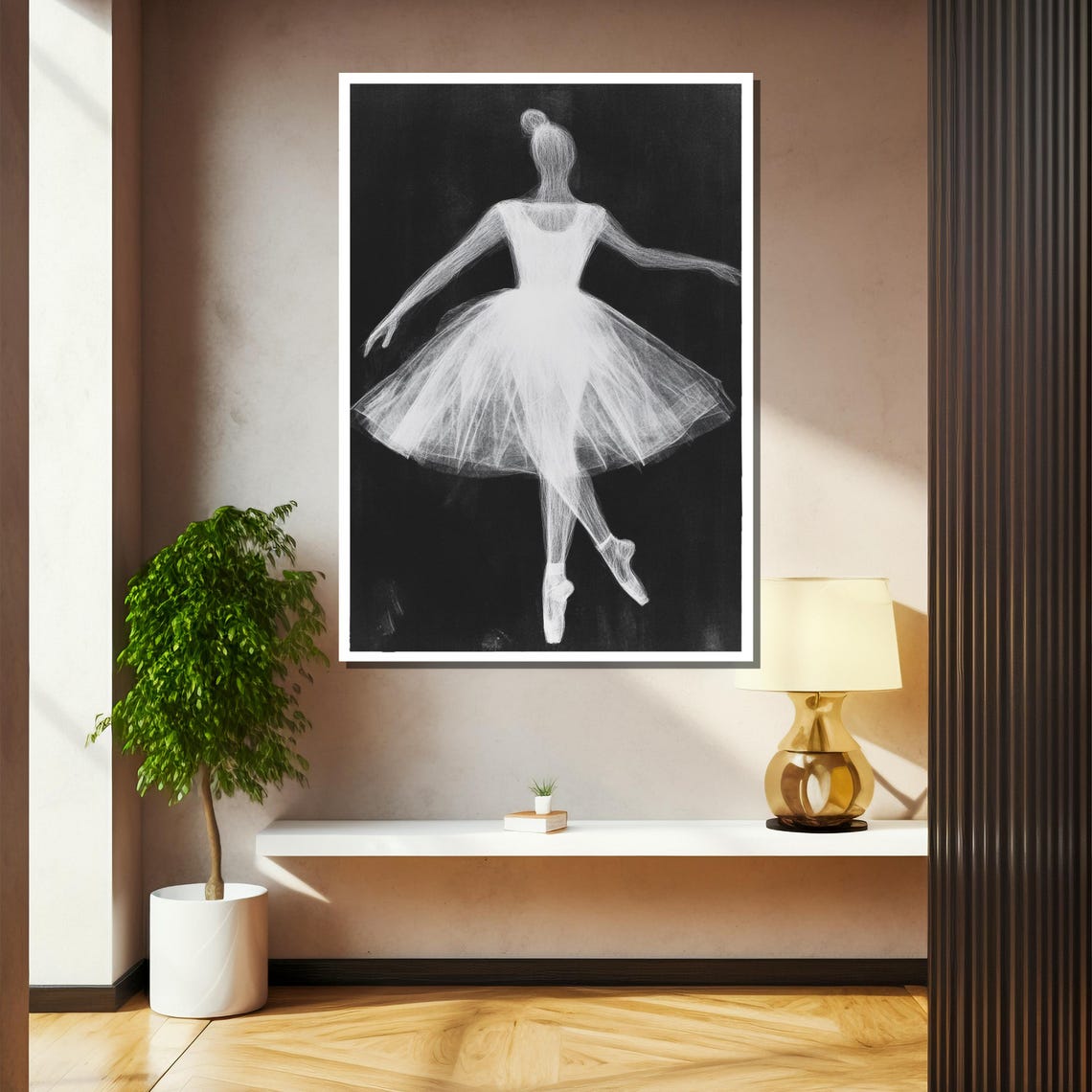 Graceful Ballerina Painting Elegant Dance Inspired Wall Art Gift For Ballet Lovers And Home Decor - Image 2