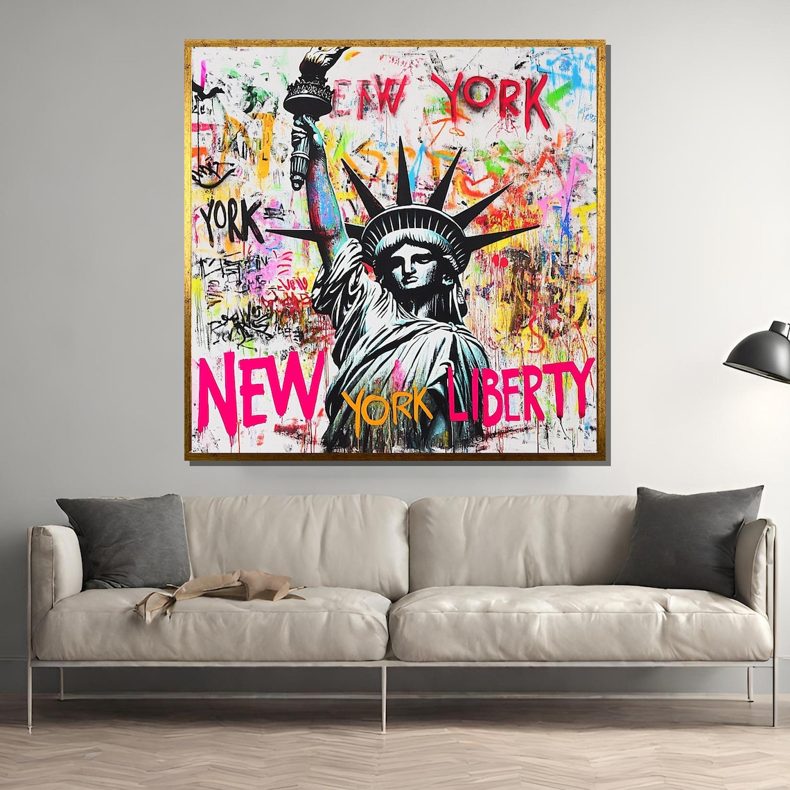Statue Of Liberty Colorful Graffiti New York City Pop Art Poster