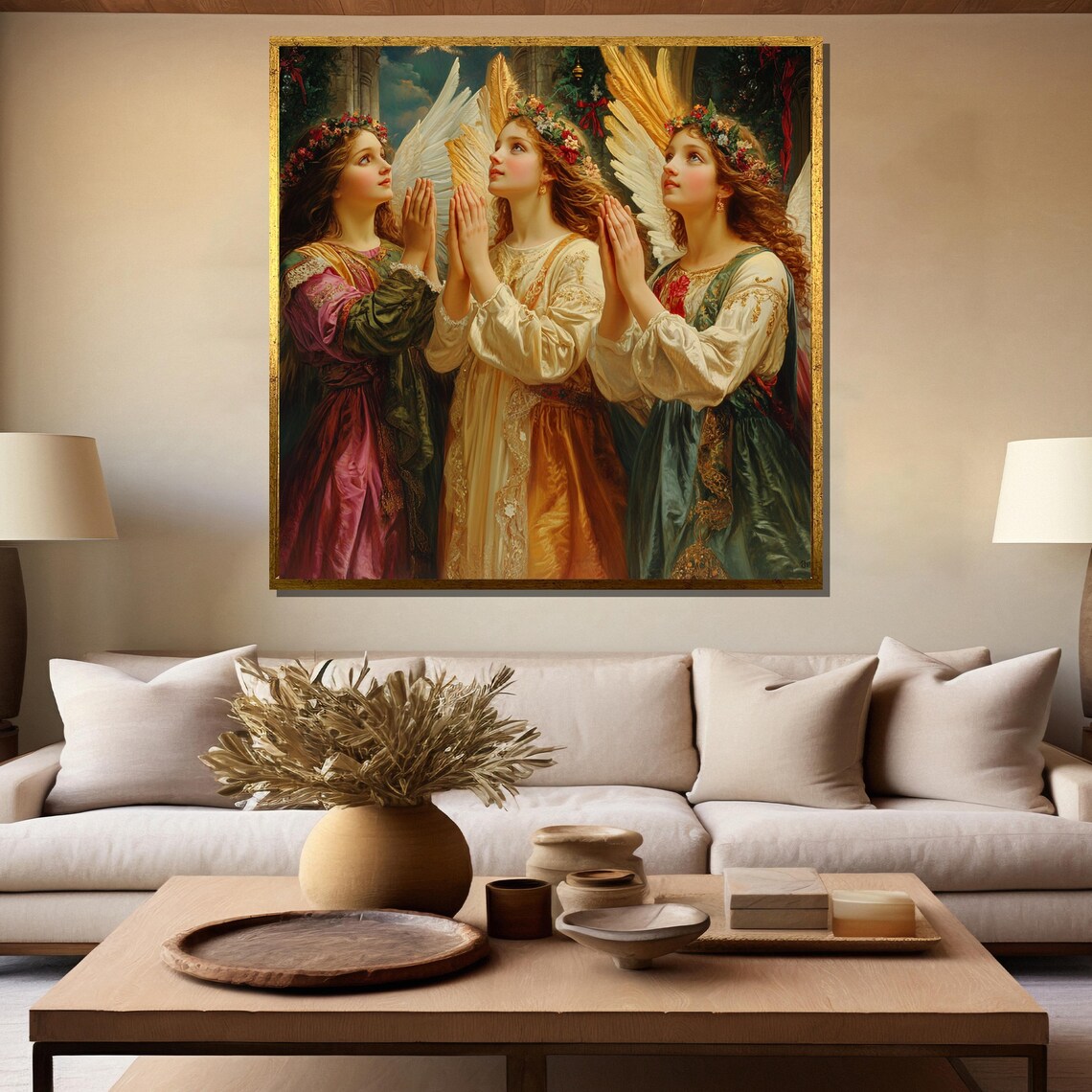 Angelic Harmony In Prayer, Three Glorious Angels - Image 5