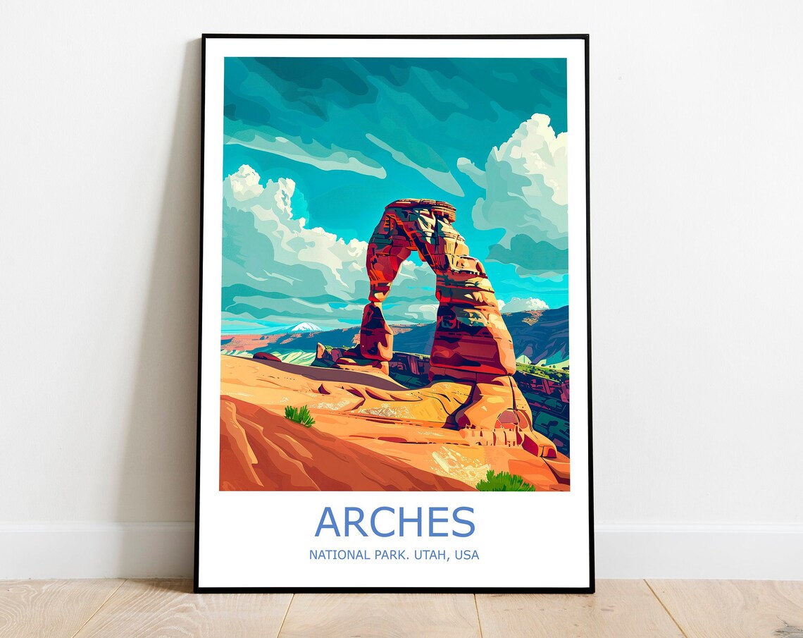 Arches National Park Delicate Arch Desert Utah Travel Poster