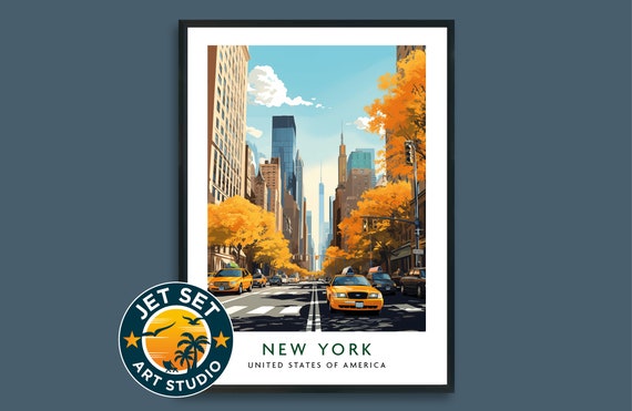 New York Nyc Travel Print Poster Wall Art Hanging Home Dcor Gift Lovers Framed Unframed Canvas Ireland