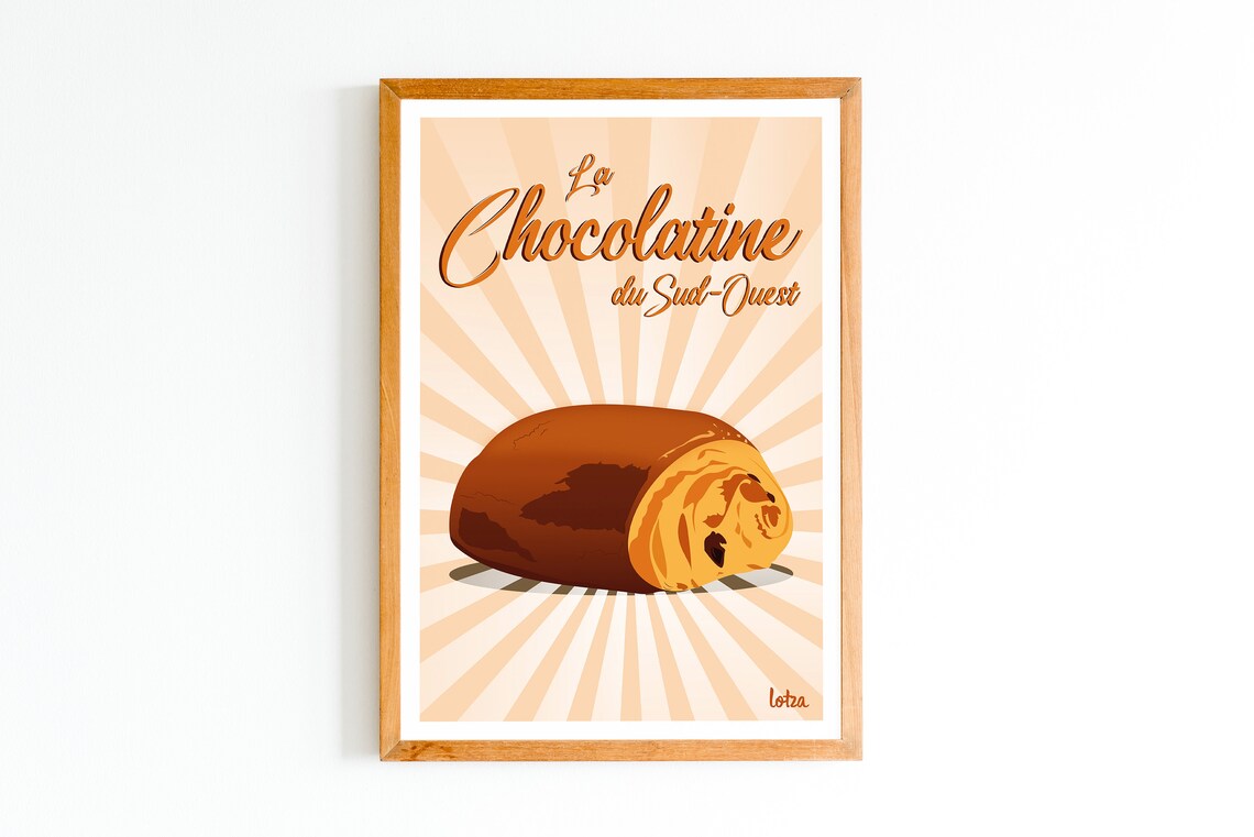 Southwest Chocolatine Vintage Minimalist Travel Poster