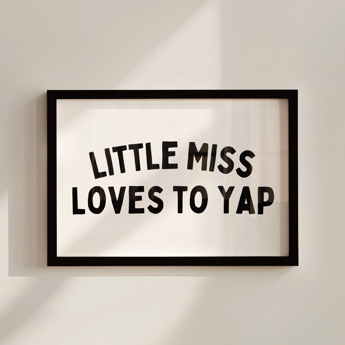 Little Miss Loves To Yap Funny Retro Dorm Room Quote Art Poster