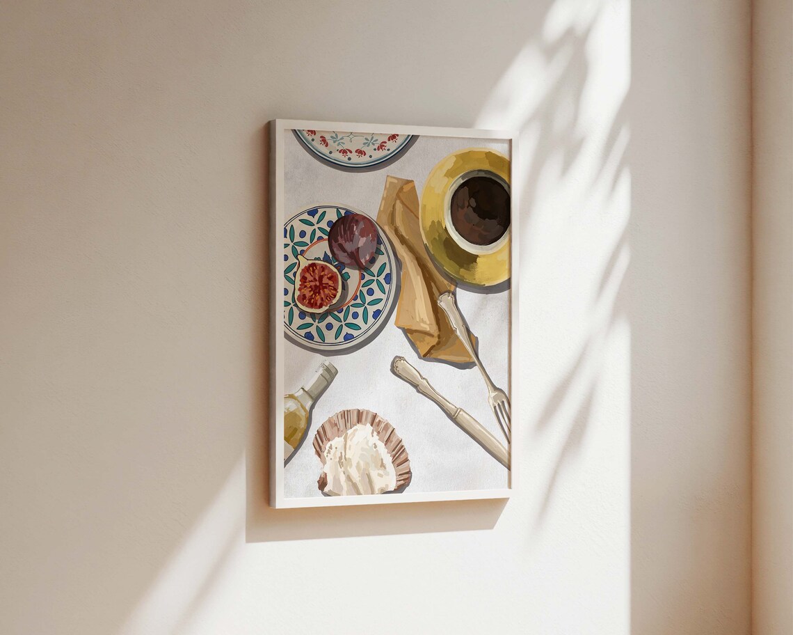 Fig And Oyster Kitchen Decor, French Food Poster - Image 2